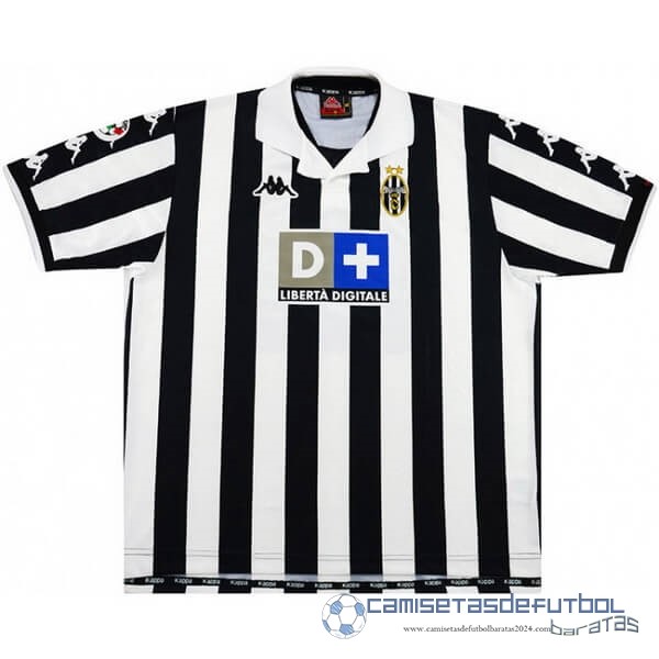 Casa Camiseta Juventus Retro Equipación 1999 2000 Negro Blanco