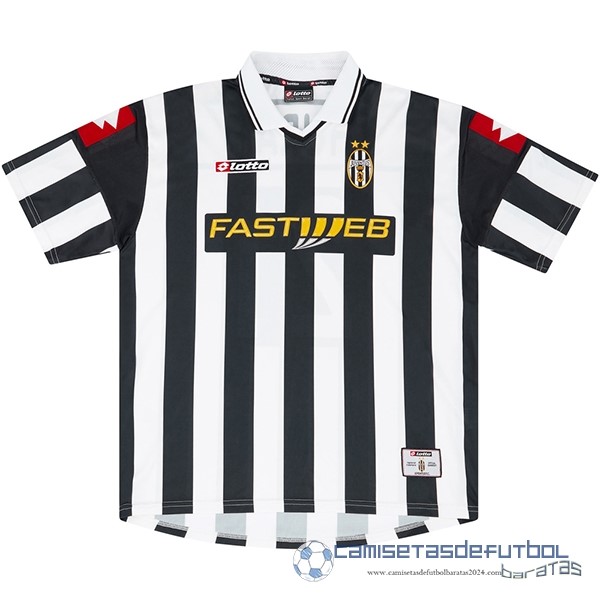 Casa Camiseta Juventus Retro Equipación 2001 2002 Negro Blanco