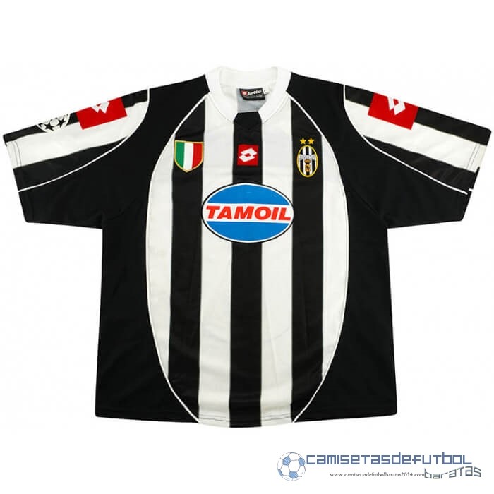 Casa Camiseta Juventus Retro Equipación 2002 2003 Negro Blanco