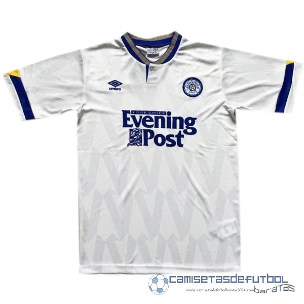 Casa Camiseta Leeds United Retro Equipación 1991 1992 Blanco