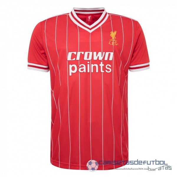 Casa Camiseta Liverpool Retro Equipación 1982 1983 Rojo