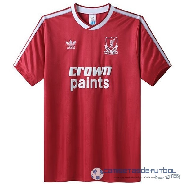 Casa Camiseta Liverpool Retro Equipación 1987 1988 Rojo