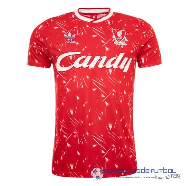 Casa Camiseta Liverpool Retro Equipación 1989 1990 Rojo