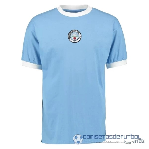 Casa Camiseta Manchester City Retro Equipación 1972 Azul