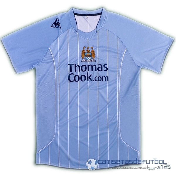 Casa Camiseta Manchester City Retro Equipación 2007 2008 Azul