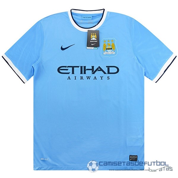 Casa Camiseta Manchester City Retro Equipación 2013 2014 Azul