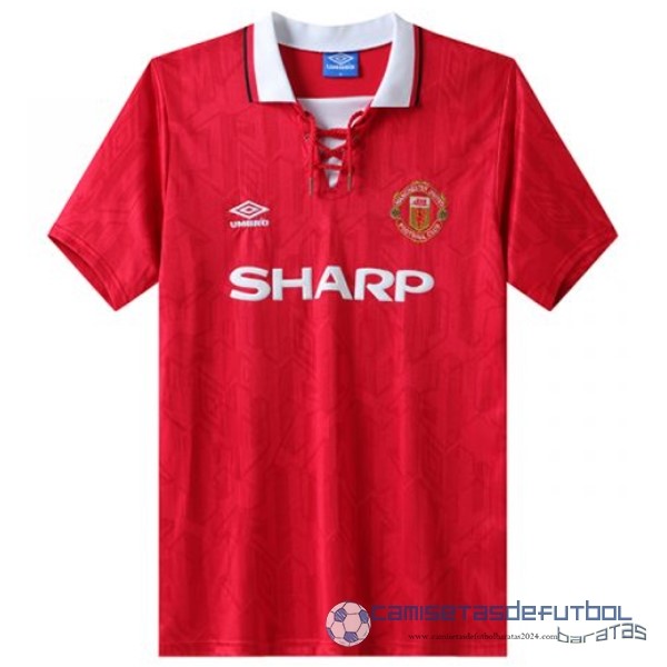 Casa Camiseta Manchester United Retro Equipación 1992 1994 Rojo