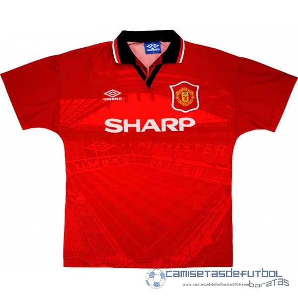Casa Camiseta Manchester United Retro Equipación 1994 1996 Rojo