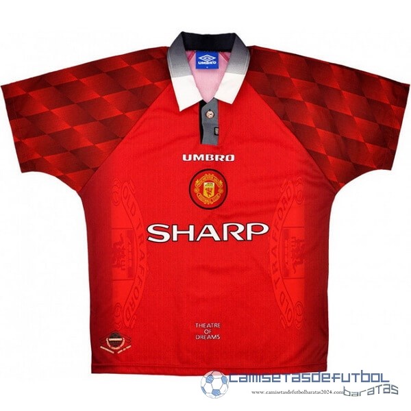 Casa Camiseta Manchester United Retro Equipación 1996 1997 Rojo