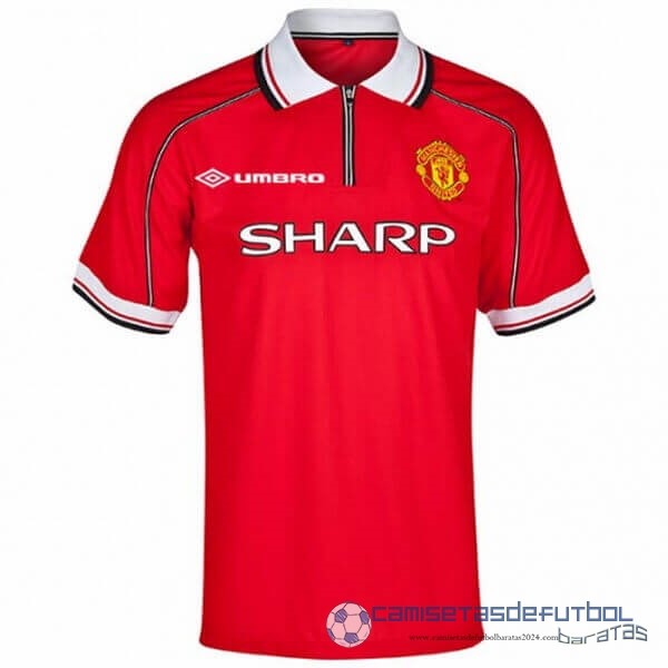 Casa Camiseta Manchester United Retro Equipación 1998 1999 Rojo