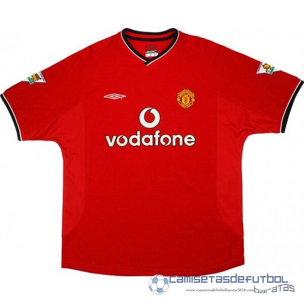 Casa Camiseta Manchester United Retro Equipación 2000 2002 Rojo