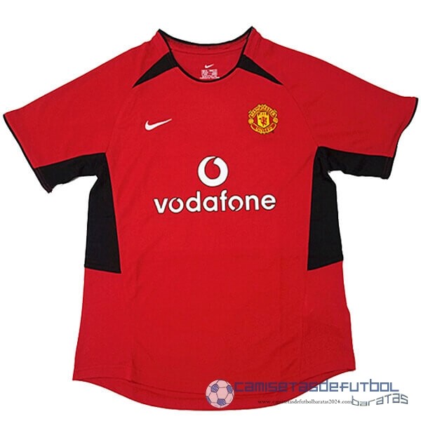 Casa Camiseta Manchester United Retro Equipación 2002 2003 Rojo