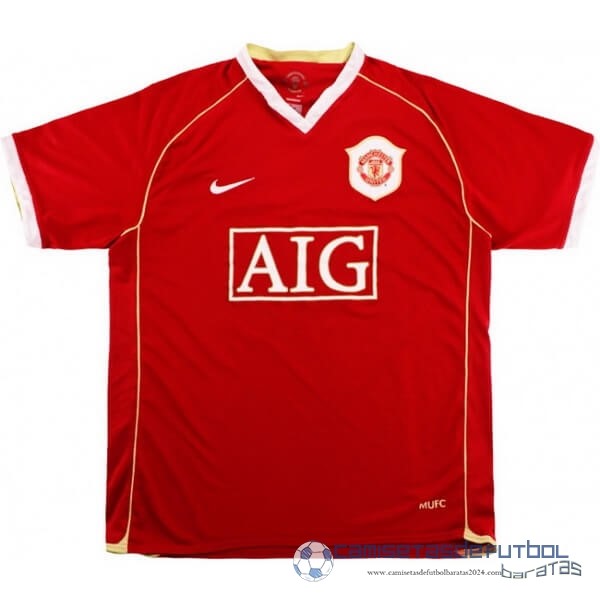 Casa Camiseta Manchester United Retro Equipación 2006 2007 Rojo