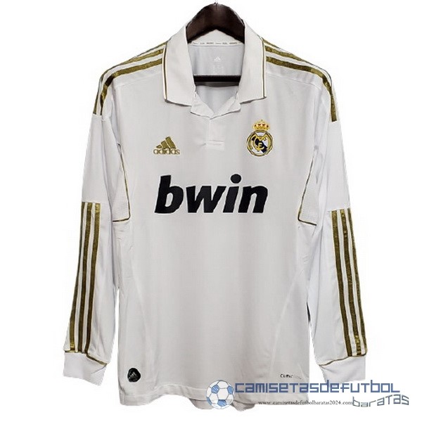 Casa Camiseta Manga Larga Real Madrid Retro Equipación 2011 2012 Blanco
