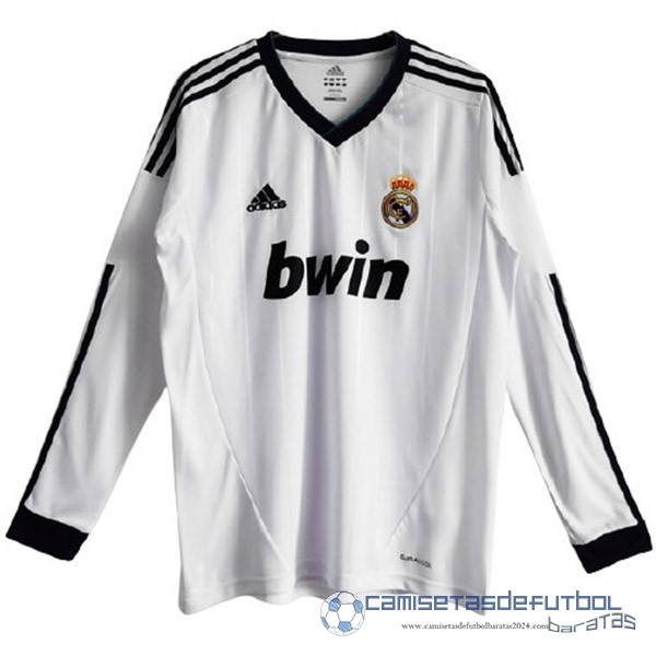 Casa Camiseta Manga Larga Real Madrid Retro Equipación 2012 2013 Blanco