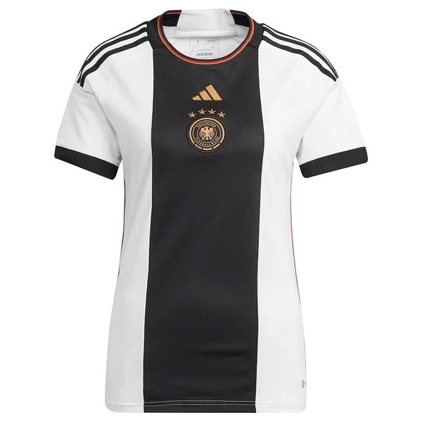 Casa Camiseta Mujer Alemania 2022 Blanco Negro