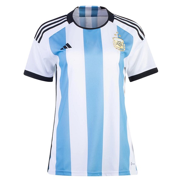 Casa Camiseta Mujer Argentina 3 Stars 2022 Azul Blanco