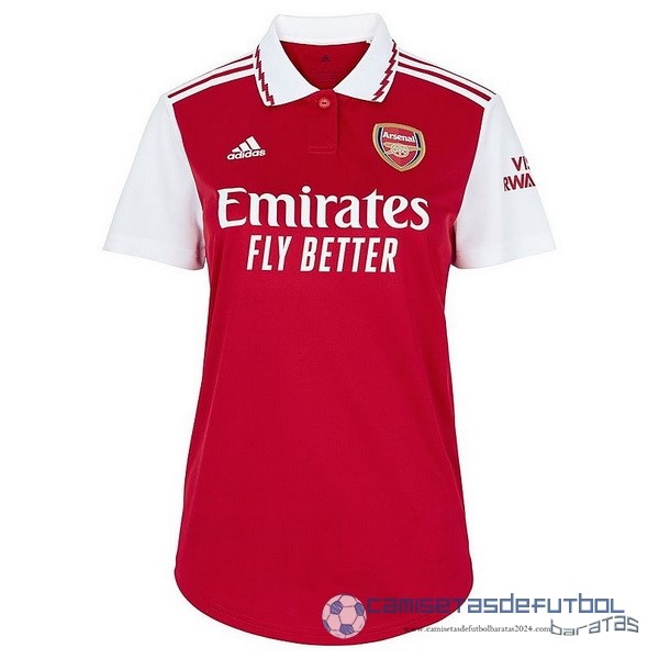 Casa Camiseta Mujer Arsenal Equipación 2022 2023 Rojo