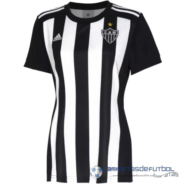 Casa Camiseta Mujer Atlético Mineiro Equipación 2022 2023 Negro Blanco