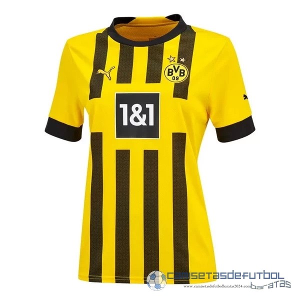 Casa Camiseta Mujer Borussia Dortmund Equipación 2022 2023 Amarillo