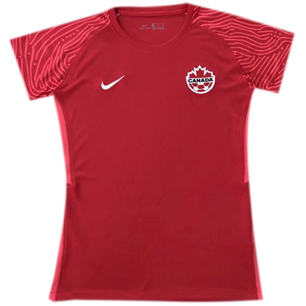 Casa Camiseta Mujer Canadá 2022 Rojo