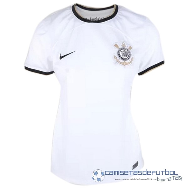 Casa Camiseta Mujer Corinthians Paulista Equipación 2022 2023 Blanco
