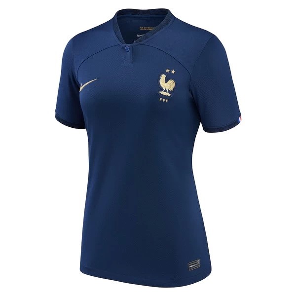 Casa Camiseta Mujer Francia 2022 Azul