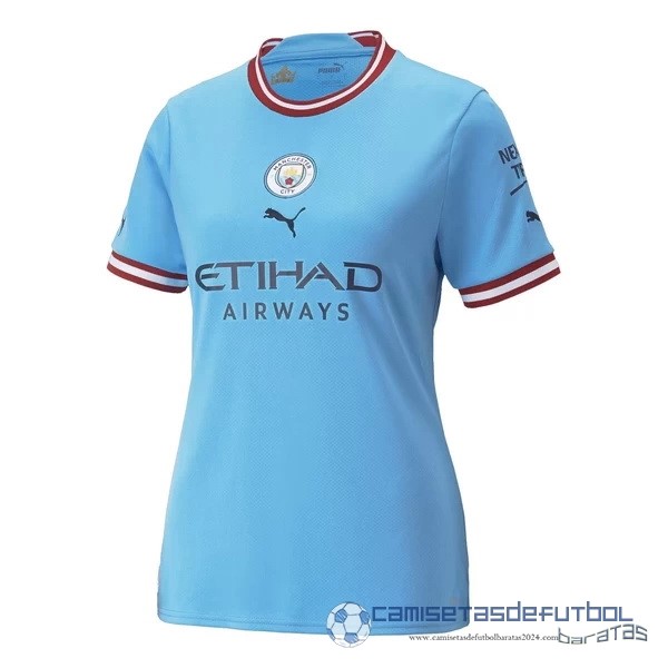 Casa Camiseta Mujer Manchester City Equipación 2022 2023 Azul