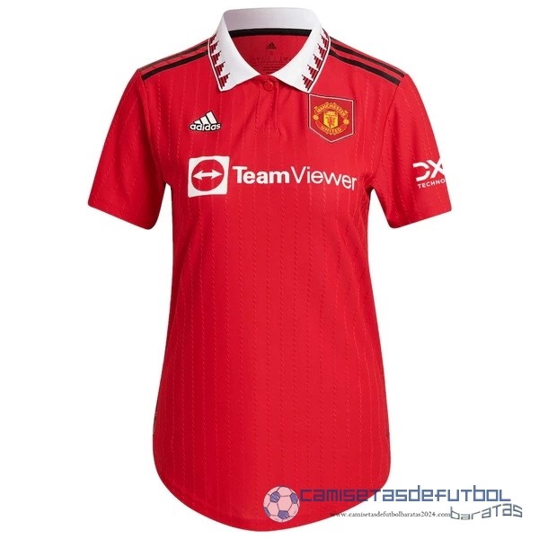 Casa Camiseta Mujer Manchester United Equipación 2022 2023 Rojo