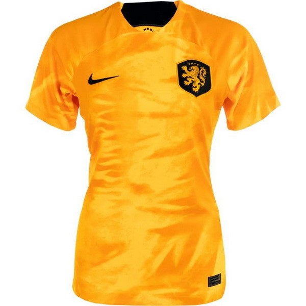 Casa Camiseta Mujer Países Bajos 2022 Naranja