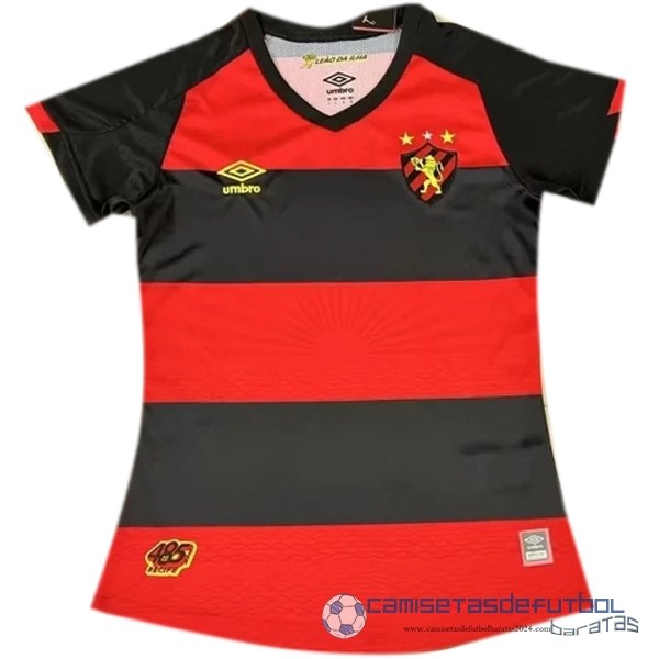 Casa Camiseta Mujer Recife Equipación 2022 2023 Rojo Negro