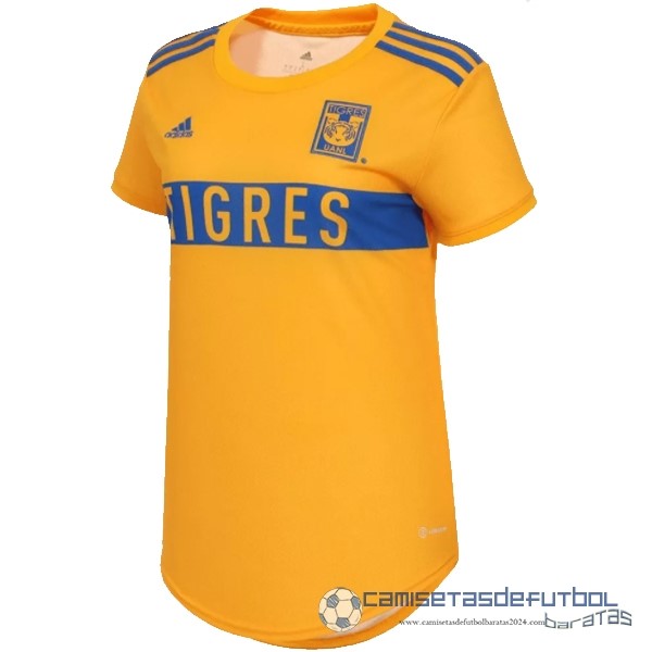 Casa Camiseta Mujer Tigres de la UANL Equipación 2022 2023 Amarillo