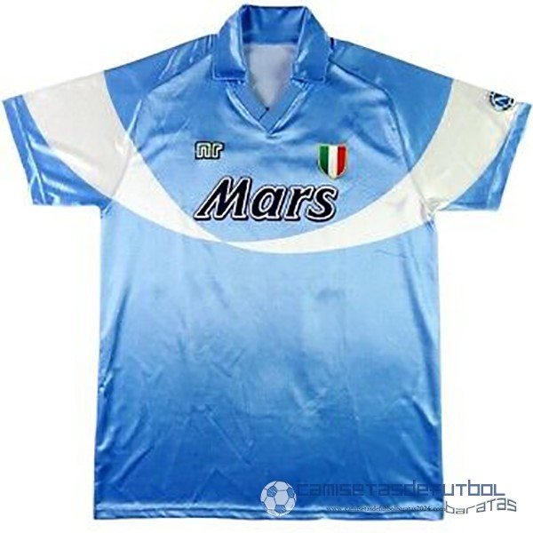 Casa Camiseta Napoli Retro Equipación 1990 1991 Azul