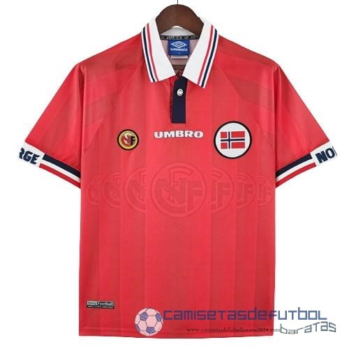 Casa Camiseta Noruega Retro Equipación 1998 1999 Rojo