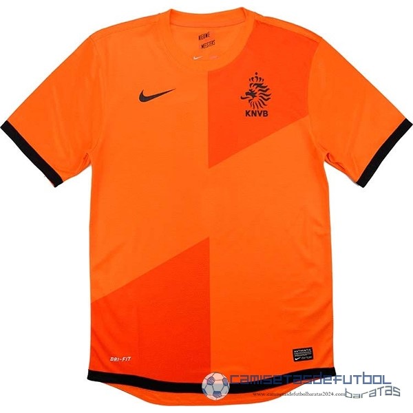 Casa Camiseta Países Bajos Retro Equipación 2012 Naranja