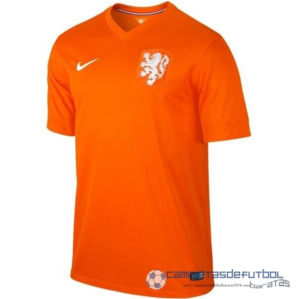 Casa Camiseta Países Bajos Retro Equipación 2014 Naranja