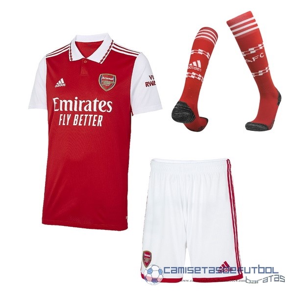 Casa Camiseta Pantalones Calcetines Arsenal Equipación 2022 2023 Rojo