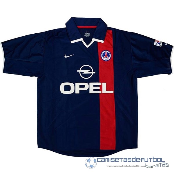 Casa Camiseta Paris Saint Germain Retro Equipación 2001 2002 Azul