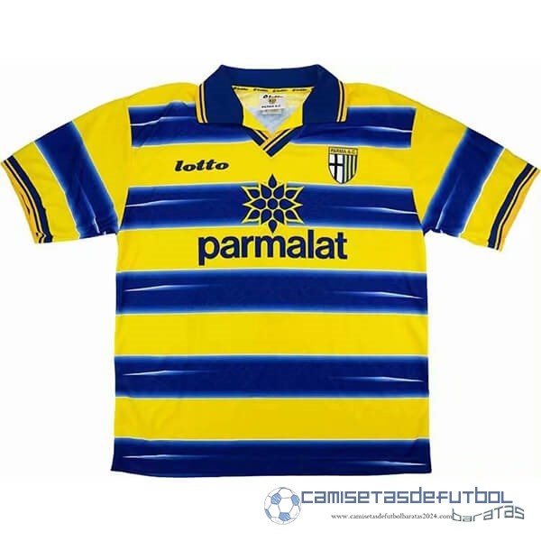 Casa Camiseta Parma Retro Equipación 1998 1999 Azul Amarillo