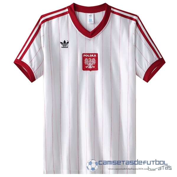 Casa Camiseta Polonia Retro Equipación 1982 Blanco