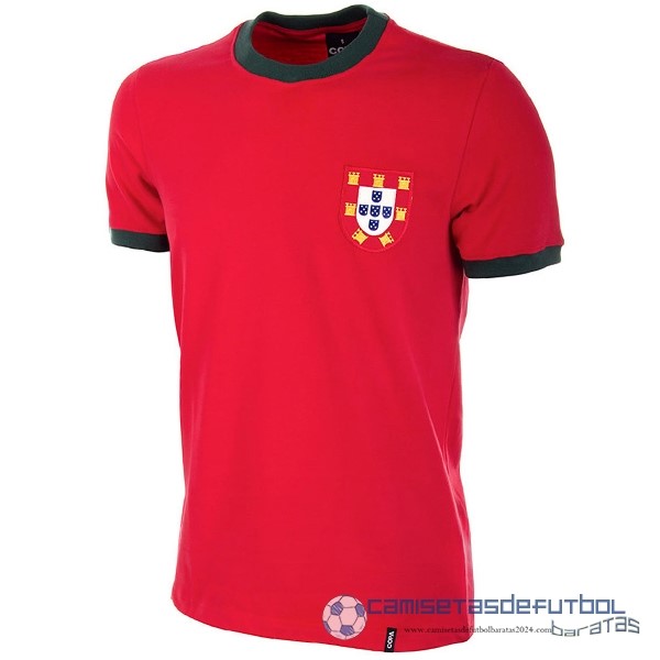 Casa Camiseta Portugal Retro Equipación 1966 1969 Rojo
