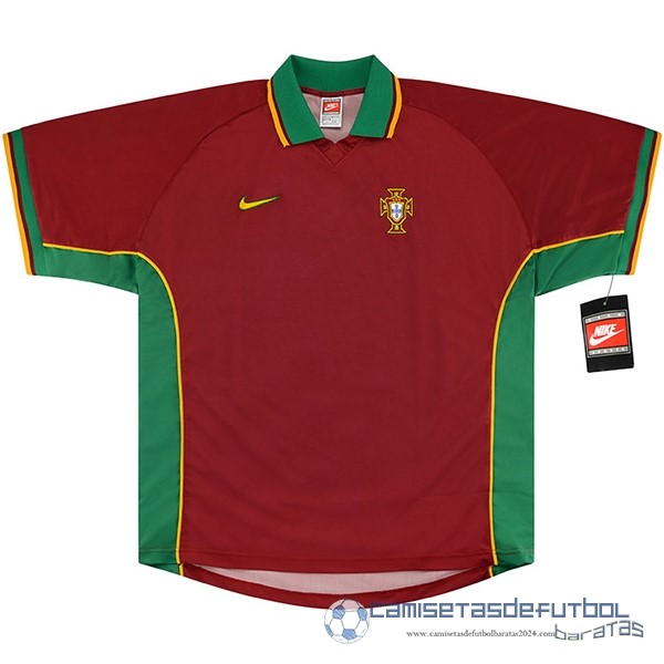 Casa Camiseta Portugal Retro Equipación 1998 Rojo