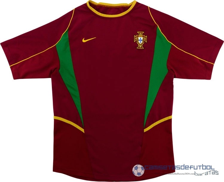 Casa Camiseta Portugal Retro Equipación 2002 Rojo