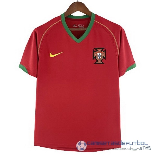 Casa Camiseta Portugal Retro Equipación 2006 Rojo