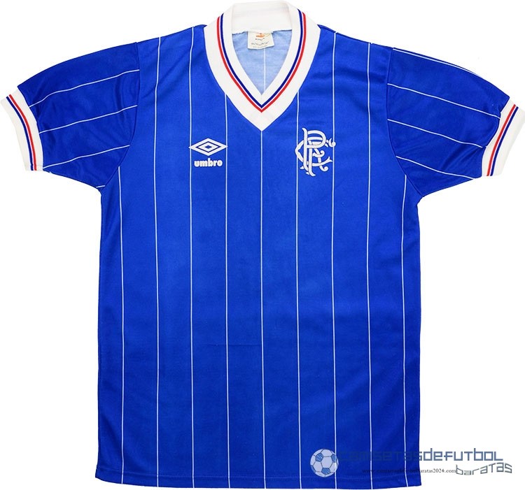 Casa Camiseta Rangers Retro Equipación 1982 1983 Azul
