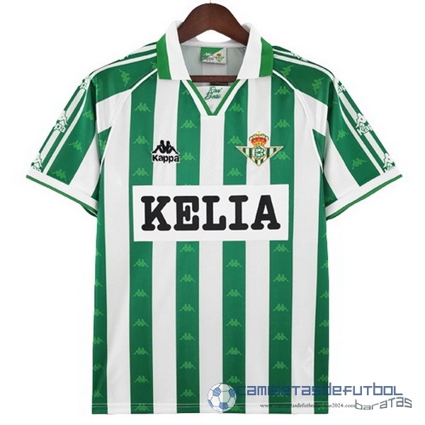 Casa Camiseta Real Betis Retro Equipación 1996 1997 Verde Blanco