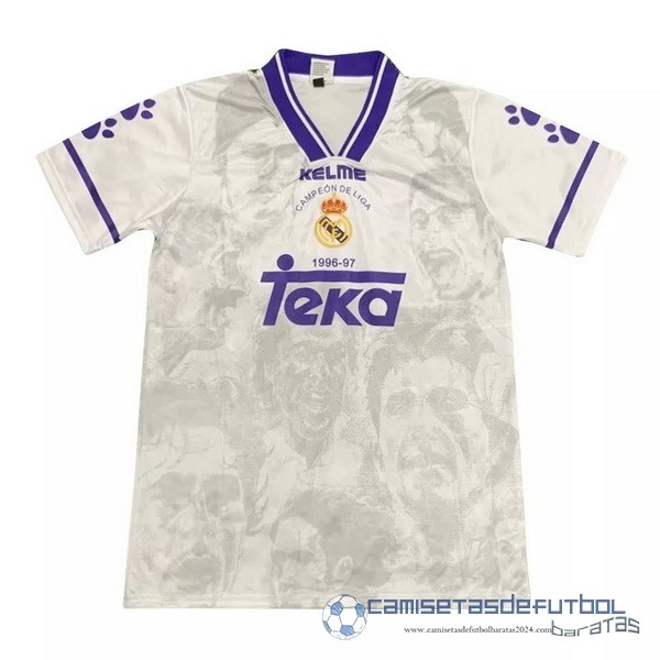 Casa Camiseta Real Madrid Retro Equipación 1996 1997 Blanco