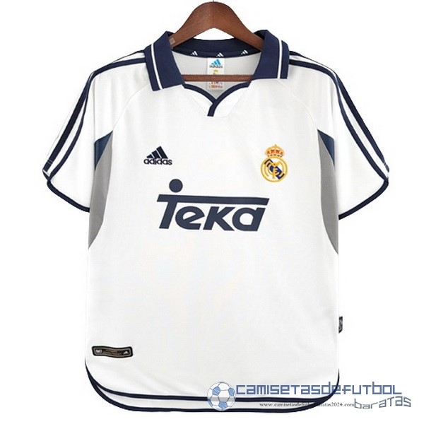 Casa Camiseta Real Madrid Retro Equipación 2000 2001 Blanco