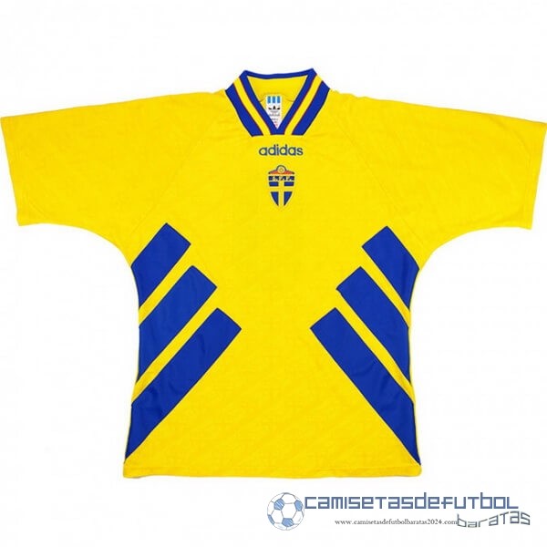 Casa Camiseta Suecia Retro Equipación 1994 Amarillo