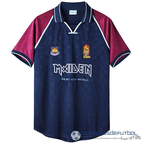 Casa Camiseta West Ham United Retro Equipación 1999 2001 Azul